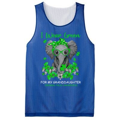 I Wear Green For My Granddaughter Cerebral Palsy Awareness Gift Mesh Reversible Basketball Jersey Tank