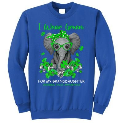 I Wear Green For My Granddaughter Cerebral Palsy Awareness Gift Tall Sweatshirt