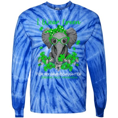 I Wear Green For My Granddaughter Cerebral Palsy Awareness Gift Tie-Dye Long Sleeve Shirt