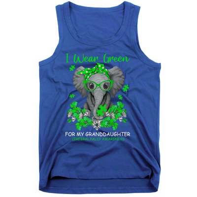 I Wear Green For My Granddaughter Cerebral Palsy Awareness Gift Tank Top