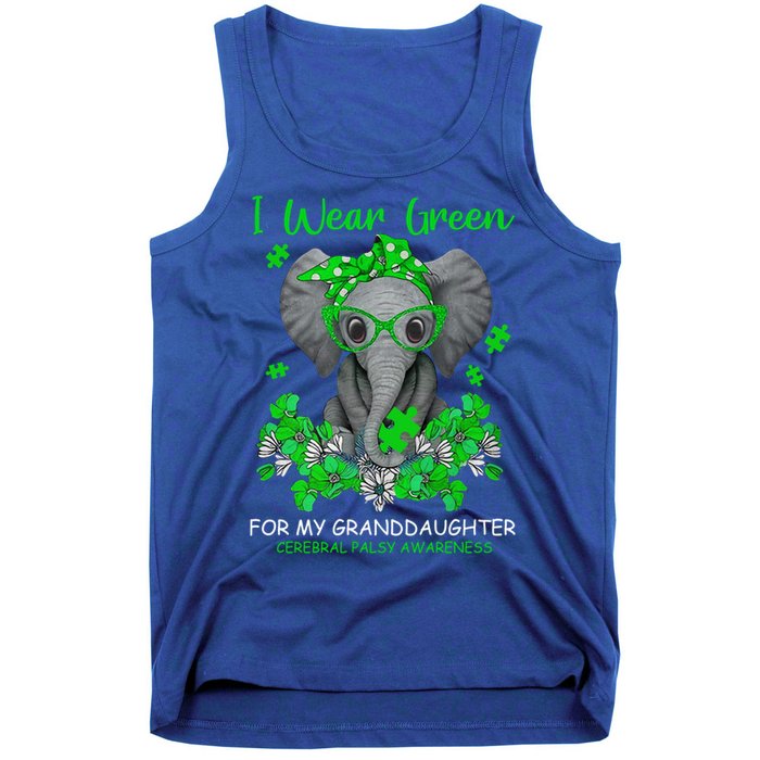 I Wear Green For My Granddaughter Cerebral Palsy Awareness Gift Tank Top