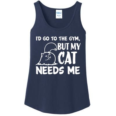 I Would Go To The Gym But My Cat Needs Me Cat Ladies Essential Tank