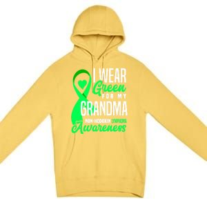 I Wear Green For My Grandma Nonmeaningful Gifthodgkin Lymphoma Awareness Cute Gi Premium Pullover Hoodie