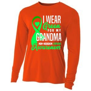 I Wear Green For My Grandma Nonmeaningful Gifthodgkin Lymphoma Awareness Cute Gi Cooling Performance Long Sleeve Crew