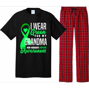 I Wear Green For My Grandma Nonmeaningful Gifthodgkin Lymphoma Awareness Cute Gi Pajama Set