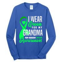 I Wear Green For My Grandma Nonmeaningful Gifthodgkin Lymphoma Awareness Cute Gi Tall Long Sleeve T-Shirt