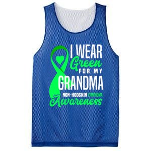 I Wear Green For My Grandma Nonmeaningful Gifthodgkin Lymphoma Awareness Cute Gi Mesh Reversible Basketball Jersey Tank