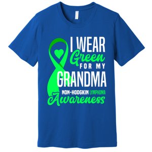 I Wear Green For My Grandma Nonmeaningful Gifthodgkin Lymphoma Awareness Cute Gi Premium T-Shirt