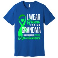 I Wear Green For My Grandma Nonmeaningful Gifthodgkin Lymphoma Awareness Cute Gi Premium T-Shirt