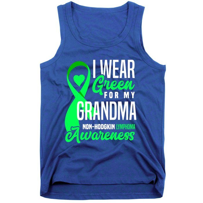 I Wear Green For My Grandma Nonmeaningful Gifthodgkin Lymphoma Awareness Cute Gi Tank Top