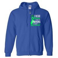 I Wear Green For My Grandma Nonmeaningful Gifthodgkin Lymphoma Awareness Cute Gi Full Zip Hoodie