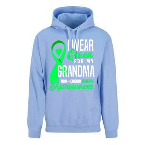 I Wear Green For My Grandma Nonmeaningful Gifthodgkin Lymphoma Awareness Cute Gi Unisex Surf Hoodie