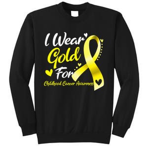 I Wear Gold For Childhood Cancer Awareness Sweatshirt