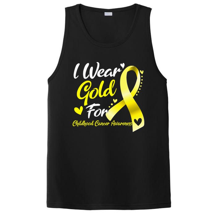 I Wear Gold For Childhood Cancer Awareness PosiCharge Competitor Tank