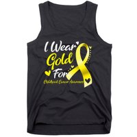 I Wear Gold For Childhood Cancer Awareness Tank Top