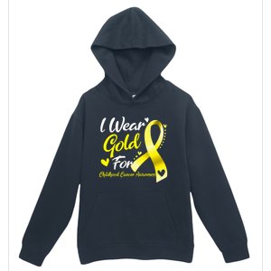 I Wear Gold For Childhood Cancer Awareness Urban Pullover Hoodie