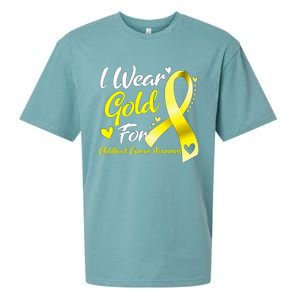 I Wear Gold For Childhood Cancer Awareness Sueded Cloud Jersey T-Shirt