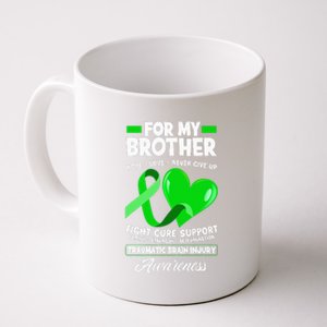 I Wear Green For My Brother TBI Brain Injury Awareness Coffee Mug