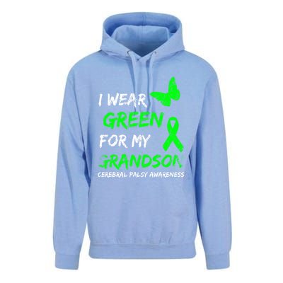 I Wear Green For My Grandson Cerebral Palsy Ribbon Gift Unisex Surf Hoodie