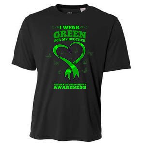 I Wear Green For My Brother Traumatic Brain Injury Awareness Cooling Performance Crew T-Shirt