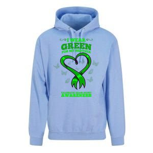 I Wear Green For My Brother Traumatic Brain Injury Awareness Unisex Surf Hoodie