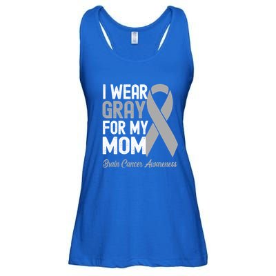 I Wear Gray For My Mom Brain Cancer Awareness Cool Gift Ladies Essential Flowy Tank