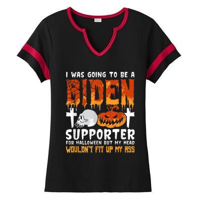 I Was Going To Be A Biden Supporter For Halloween Ladies Halftime Notch Neck Tee