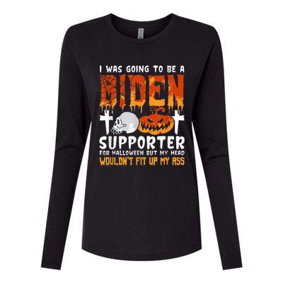 I Was Going To Be A Biden Supporter For Halloween Womens Cotton Relaxed Long Sleeve T-Shirt