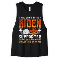 I Was Going To Be A Biden Supporter For Halloween Women's Racerback Cropped Tank