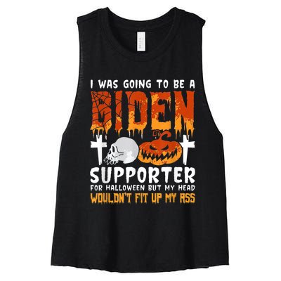 I Was Going To Be A Biden Supporter For Halloween Women's Racerback Cropped Tank