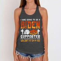 I Was Going To Be A Biden Supporter For Halloween Women's Knotted Racerback Tank