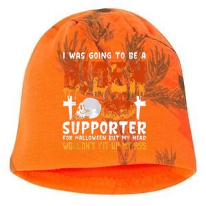 I Was Going To Be A Biden Supporter For Halloween Kati - Camo Knit Beanie