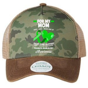 I Wear Green For My Mom Mother TBI Brain Injury Awareness Legacy Tie Dye Trucker Hat