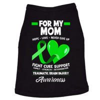 I Wear Green For My Mom Mother TBI Brain Injury Awareness Doggie Tank