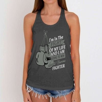 I Wear Gray For Acoustic Neuroma Awareness Warrior Women's Knotted Racerback Tank