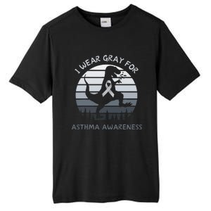 I Wear Gray For Asthma Awareness Trex Retro Sunset Tall Fusion ChromaSoft Performance T-Shirt