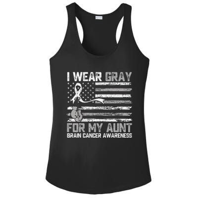 I Wear Gray For My Aunt Brain Cancer Awareness Month Ladies PosiCharge Competitor Racerback Tank