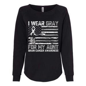 I Wear Gray For My Aunt Brain Cancer Awareness Month Womens California Wash Sweatshirt