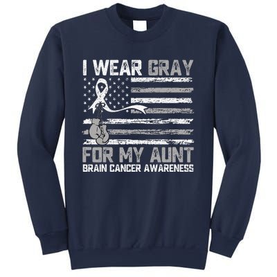 I Wear Gray For My Aunt Brain Cancer Awareness Month Sweatshirt