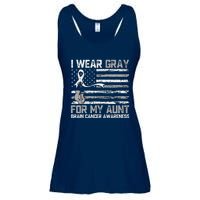 I Wear Gray For My Aunt Brain Cancer Awareness Month Ladies Essential Flowy Tank