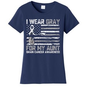 I Wear Gray For My Aunt Brain Cancer Awareness Month Women's T-Shirt