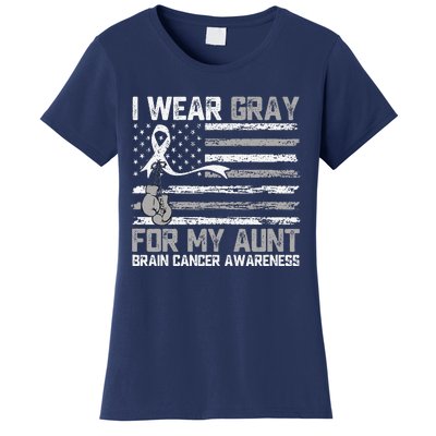 I Wear Gray For My Aunt Brain Cancer Awareness Month Women's T-Shirt