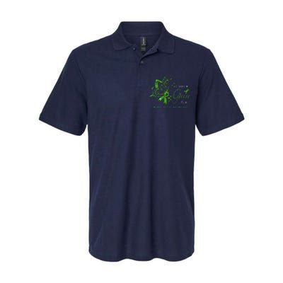 I Wear Green For Mental Health Awareness Butterfly Ribbon Softstyle Adult Sport Polo