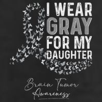 I Wear Gray For My Daughter Brain Tumor Awareness Month Golf Towel