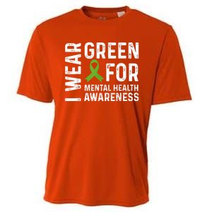 I Wear Green For Mental Health Awareness Month Cooling Performance Crew T-Shirt