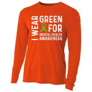 I Wear Green For Mental Health Awareness Month Cooling Performance Long Sleeve Crew