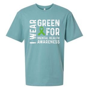 I Wear Green For Mental Health Awareness Month Sueded Cloud Jersey T-Shirt