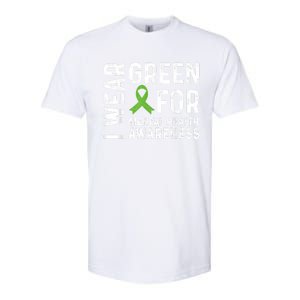 I Wear Green For Mental Health Awareness Month Softstyle CVC T-Shirt