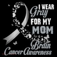 I Wear Grey For My Mom Brain Cancer Awareness Premium T-Shirt