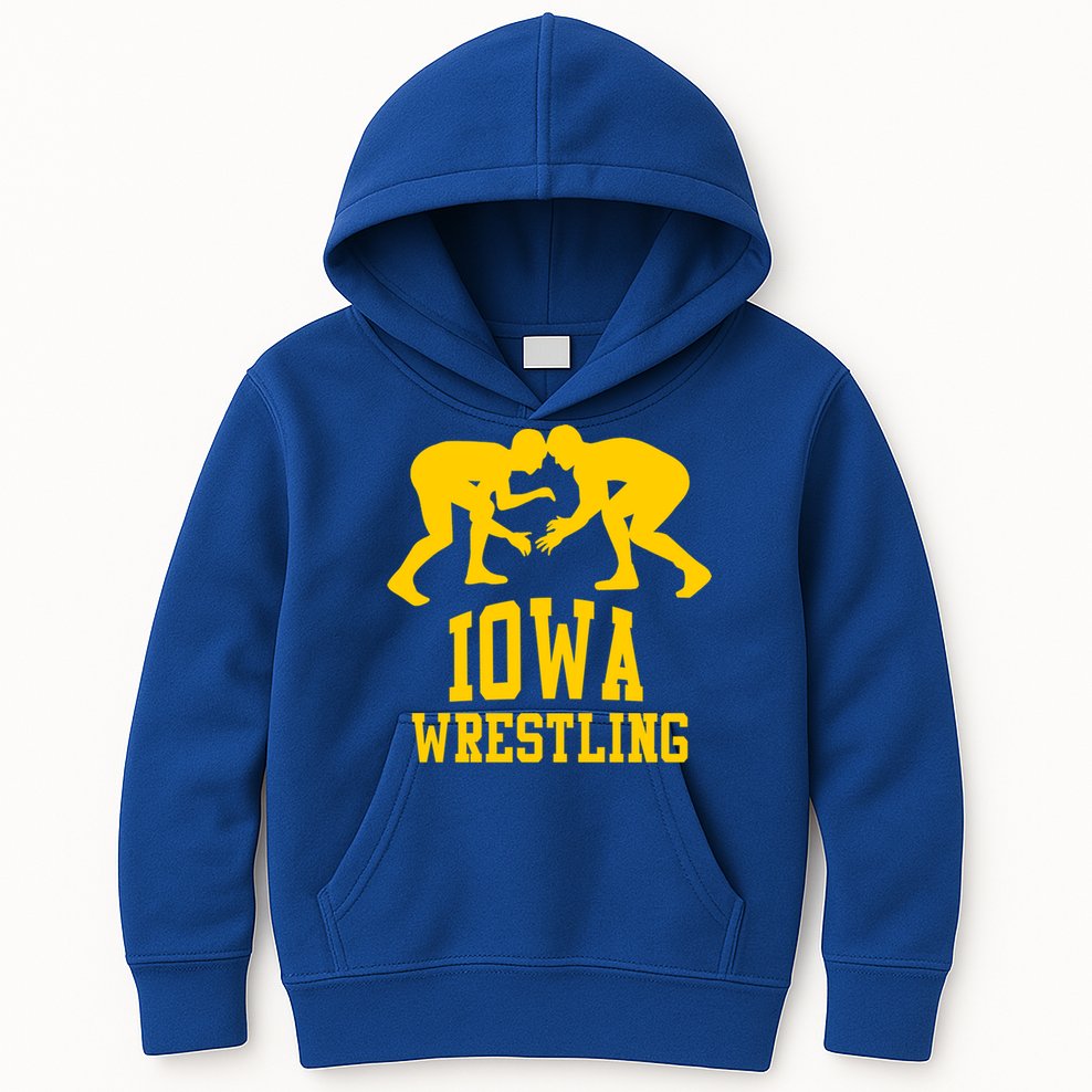 Iowa Wrestling Gift Kids Hoodie